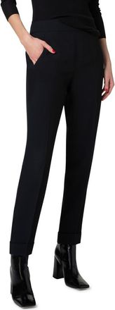 Akris Chris Crepe Ankle Pants in Black at Nordstrom, Size 6