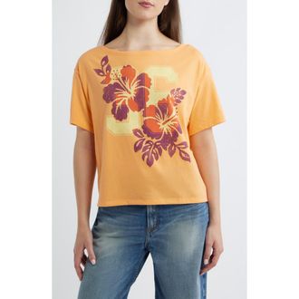 Vinyl Icons Floral Graphic T-Shirt in Orange at Nordstrom, Size X-Small