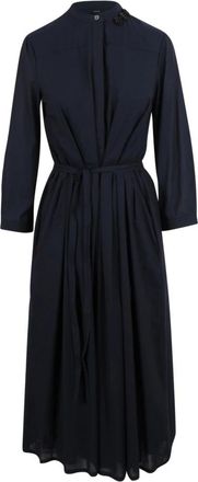Max Mara Cotton voile dress - Dames - Shirt Kleedjes - Blauw - L - Katoen - Kleedjes