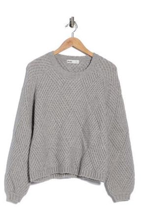 Elodie Diamond Knit Sweater in Heather Grey at Nordstrom Rack, Size X-Large