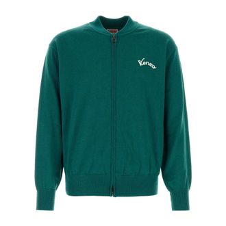 Kenzo Eiffel Tower Design Ritsvest - Heren - Truien - Groen - Maat: M Wol
