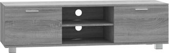 vidaXL Vidaxl - Mueble de tv madera contrachapada gris Sonoma 140x40,5x35 cm