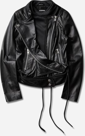 Ottolinger Women s Twisted Biker Jacket Black