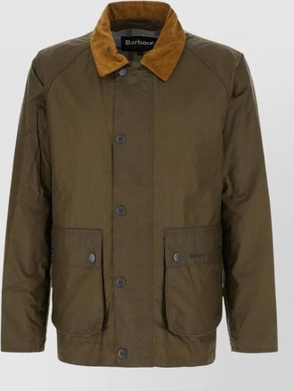 Barbour ashby cotton jacket contrast collar pockets
