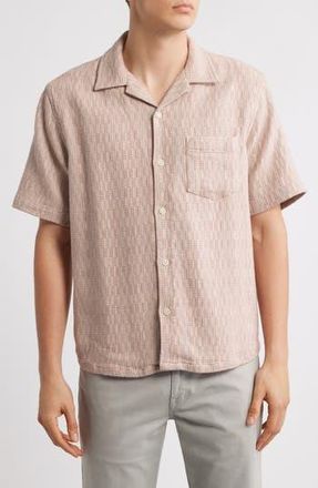 Corridor Rainbow Weave Cotton Camp Shirt in Pnk at Nordstrom Rack, Size X-Large