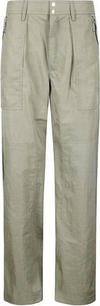 Paco Rabanne Wide-Leg Pants With Zippered Pockets And Adjustable Hem