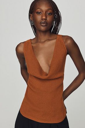 Maeve Cowl-Neck Racerback Tank Top