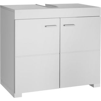 TecTake Mueble de ba&ntilde;o 2 espaciosos compartimentos 60 x 35 x 56 cm blanco