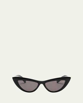 Balmain Monogram Acetate & Titanium Cat-Eye Sunglasses