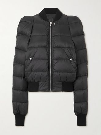 Rick Owens Bomber In Shell Imbottito - Nero