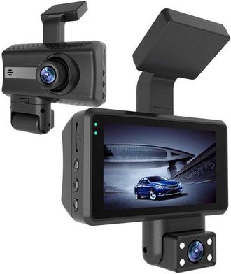 No Brand Videoregistratore Per Auto, Dashcam A Doppia Lente, Videocamera Dvr Con Visione Notturna, 1080p Fhd