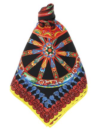 Dolce & Gabbana Multicolor Carretto Printed Scarf