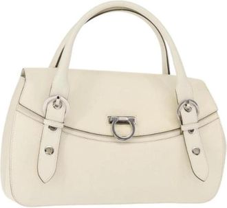 Ferragamo Pre-owned Leren Handtas - Dames - Vintage Handtas - Wit - ONE Size - Leer - Vintage