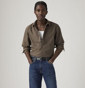 Levi's Authentic Button Down Shirt - Mens - 2XL - Brown