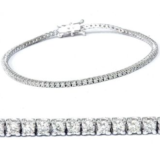 Pompeii3 14k White or Yellow Gold Round-Cut Diamond Tennis Bracelet 2cttw 7 Womens