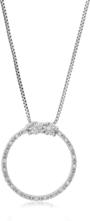 Vir Jewels 1/12 cttw Lab Grown Diamond Circle Pendant Necklace in Sterling Silver with Chain For Women