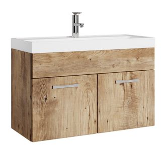 Badplaats Conjunto De Muebles De Ba&ntilde;o Paso 01 80 Cm - Roble Casta&ntilde;o - Mueb
