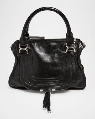 Chloé Marcie Medium Satchel Bag in Shiny Calfskin