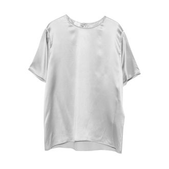 Eleventy Blouses, female, Gray, Size: XS Silk Blouse