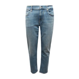 7 For All Mankind Slim Fit Jeans, male, Blue, W36, Slimmy Tape Trousers Light Blue