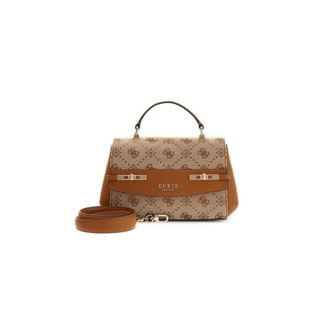 Guess Handbags, female, Beige, Size: ONE SIZE Melinda Top Handle Flap Bag
