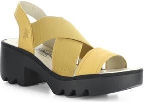 FLY London Taji Platform Slingback Sandal in 001 Bumblebee Cupido at Nordstrom Rack, Size 10-10.5Us / 41Eu
