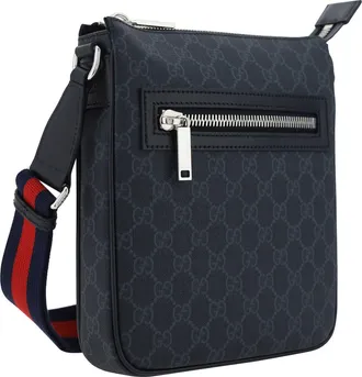 Gucci Mens Shoulder Bag Black-Black-Brb Fabric Black/black/brb