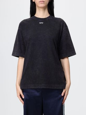 Off-white T-shirt girocollo in cotone con Arrow
