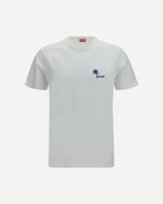 Kenzo Kenzo Tulip embroidered cotton T-shirt Male XL