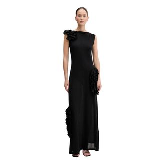 Msgm Msgm, Kleedjes, Dames, Zwart, S, Katoen, Gowns