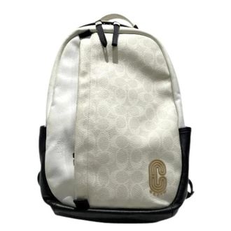 Coach Pre-owned Backpacks, male, White, Size: ONE SIZE Pre-owned Signature Backpack
