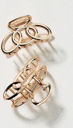 Ettika Keep It Simple Gold Claw, Set of 2