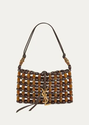 Saint Laurent Evening Beaded Shoulder Bag
