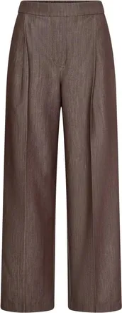 Ichi Pantaloni dritti - - Trousers - Donna - Marrone - XL