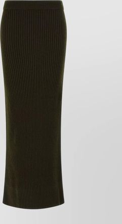 Max Mara ribbed texture skirt elastic waistband