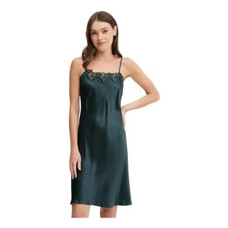 Chantelle Cabaret Sauvage Nachtjapon - Dames - Pyjama - Groen - XS - Polyester - Nachtkleding