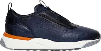 Santoni Sneakers met gebreide panelen - Heren - Schoenen - Blauw - Maat: 45 EU