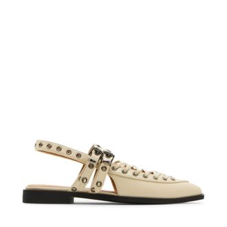 Steve Madden Galanti Flat Shoe BONE PATENT