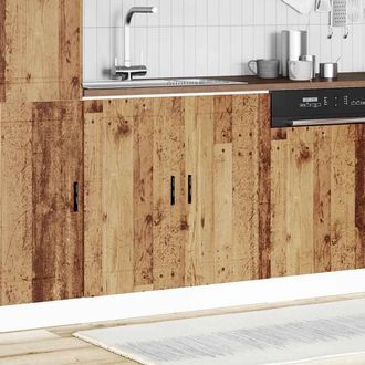Berkfield Home Sink Base Cabinet&not;Porto Old Wood 80x46x81.5 cm&not;Engineered Wood in Brown | Size: 80x46x81.5 cm