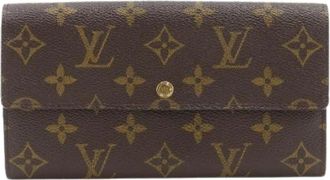 Louis Vuitton Pre-owned Pochette Porte Monnaie Credit Monogram Lange Portemonnee - Dames - Vintage Accessoires - Bruin - ONE Size - Vintage