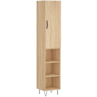 vidaXL Credenza Rovere Sonoma 34,5x34x180 cm in Legno Multistrato - Vidaxl