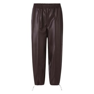 Rich & Royal Vegan Leather Barrel - - Trousers - Donna - Marrone - S