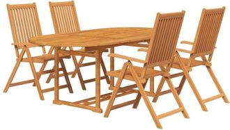 vidaXL Vidaxl - Juego De Comedor De Jard&iacute;n 5 Piezas Madera Maciza De Acacia