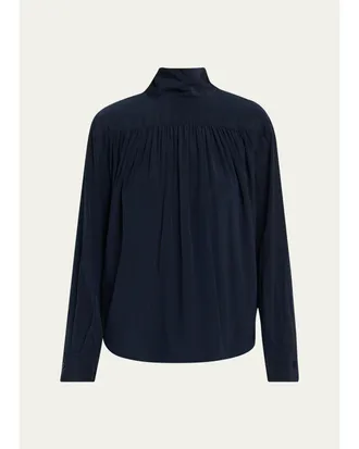 A.L.C. Danielle Silk Tie-Neck Top