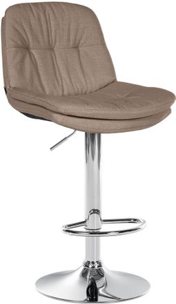 Clp Taburete De Tela Laurel Gris Topo Metal Cromado