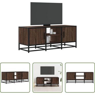 vidaXL vidaXL Mobile da salotto - Mobile TV Rovere Marrone 100x35x41 cm Legno Multistrato Metallo