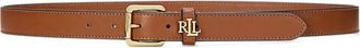Lauren Ralph Lauren logo-plaque leather belt - Brown