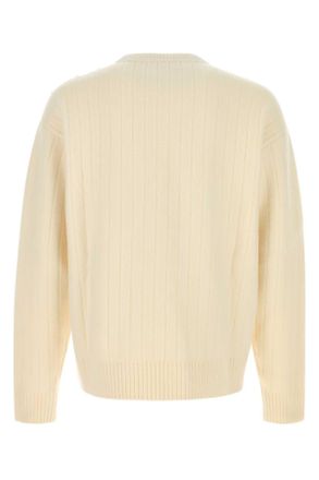 Gucci Mens Ivory Wool Blend Sweater Whitemix Maglieria