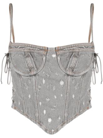 Chiara Ferragni Top Destroy in stile corsetto - Grigio