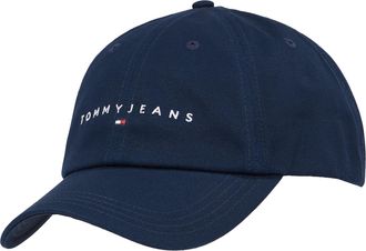 Tommy Jeans Baseball Cap TOMMY JEANS TJW LINEAR LOGO 6 PANEL CAP, Damen, blau (schwarz night navy), Web, Baumwolle, Caps Baseball Cap, mit Logostickerei UNISEX